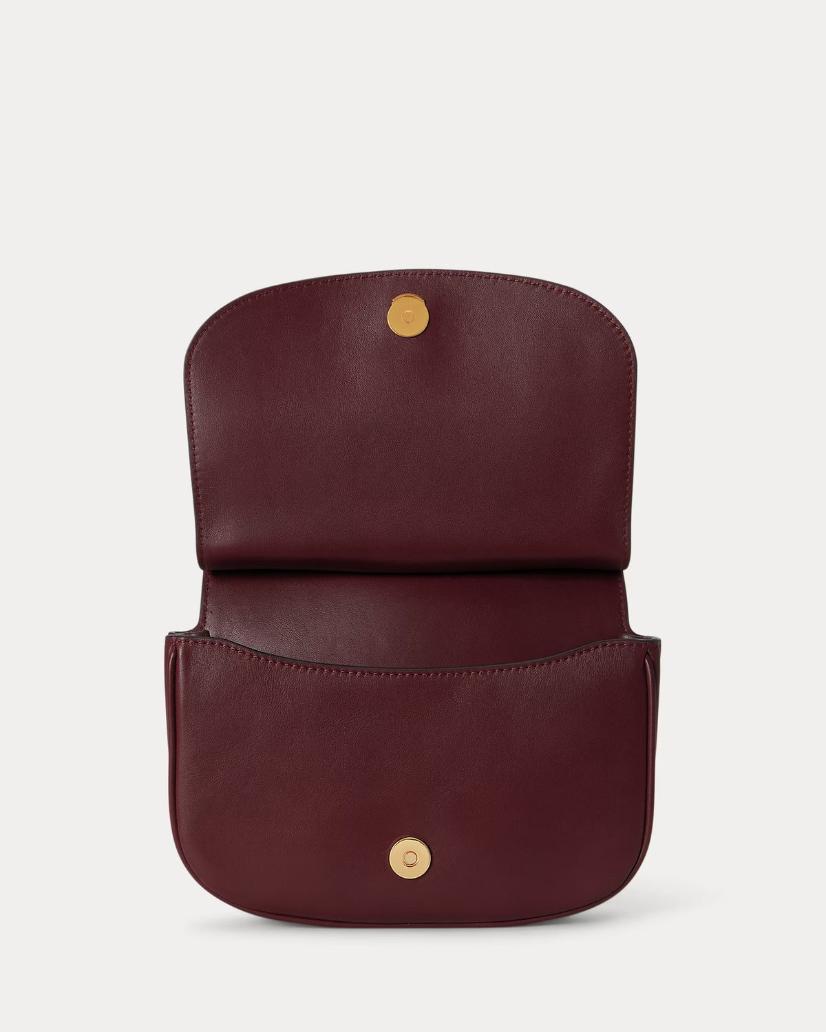 Ralph Lauren Leather Medium Marcy Crossbody Bag  -  Dark Garnet