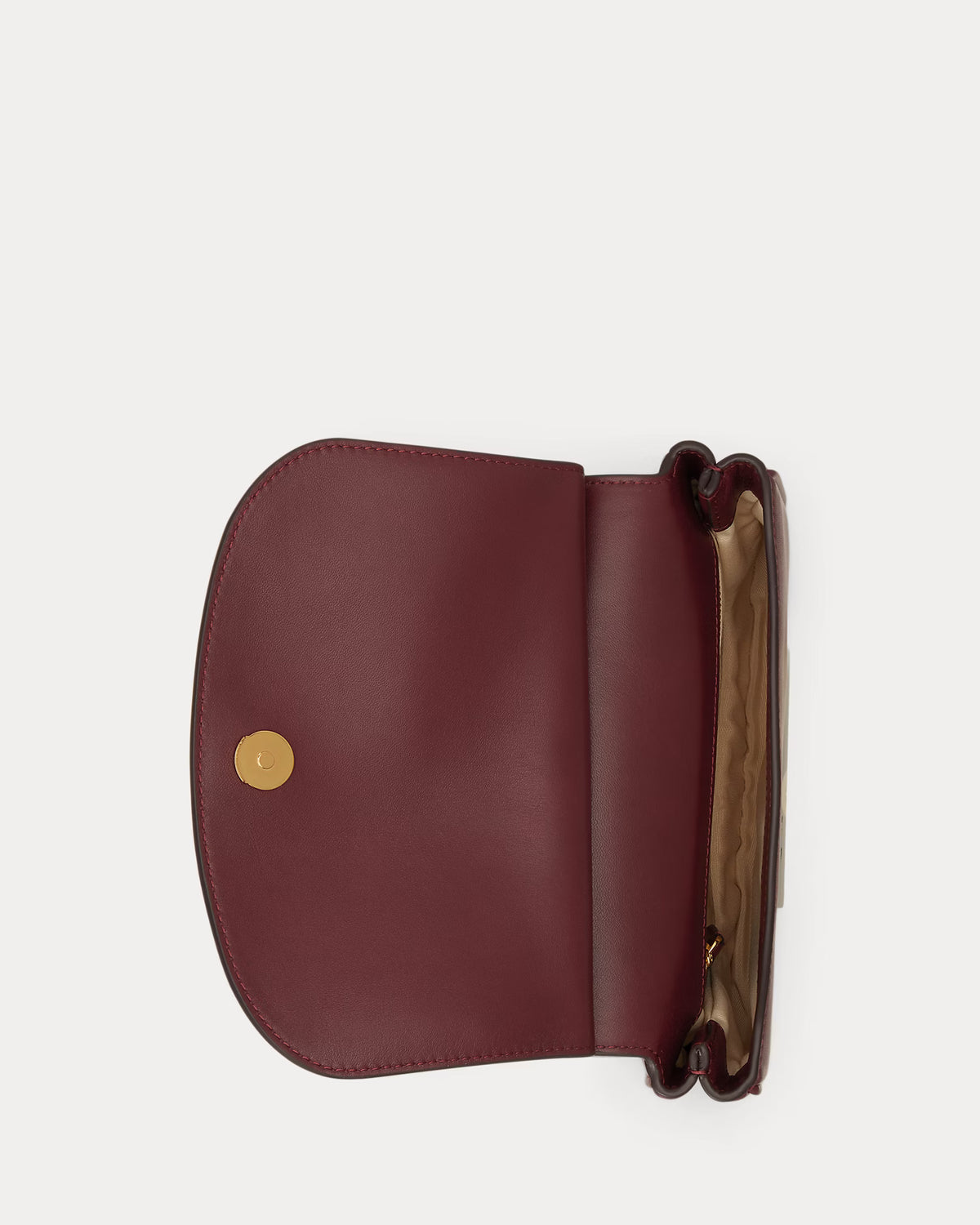 Ralph Lauren Leather Medium Marcy Crossbody Bag  -  Dark Garnet