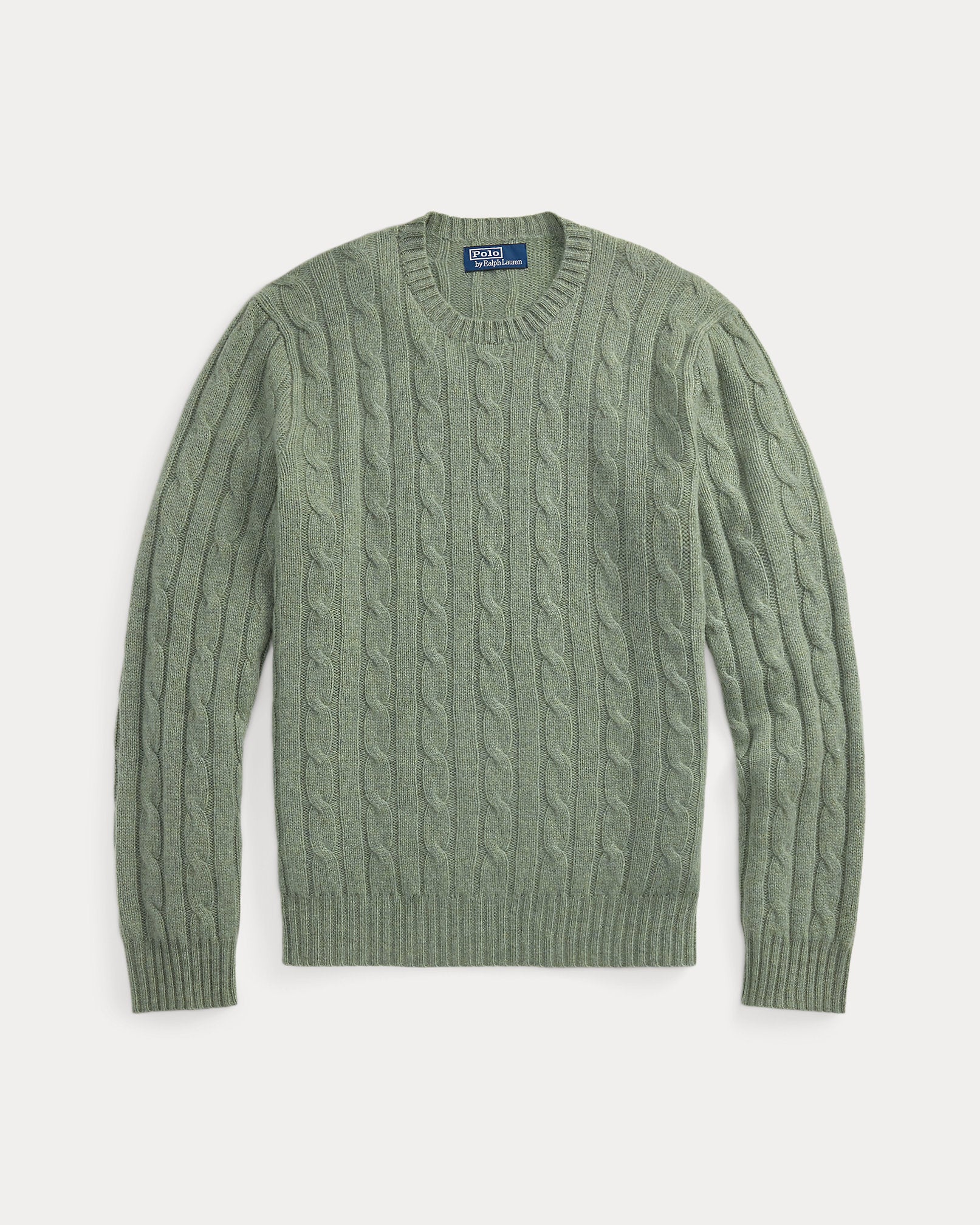 Ralph Lauren Unisex The Iconic Cable-Knit Cashmere Sweater - Fern Green Heather