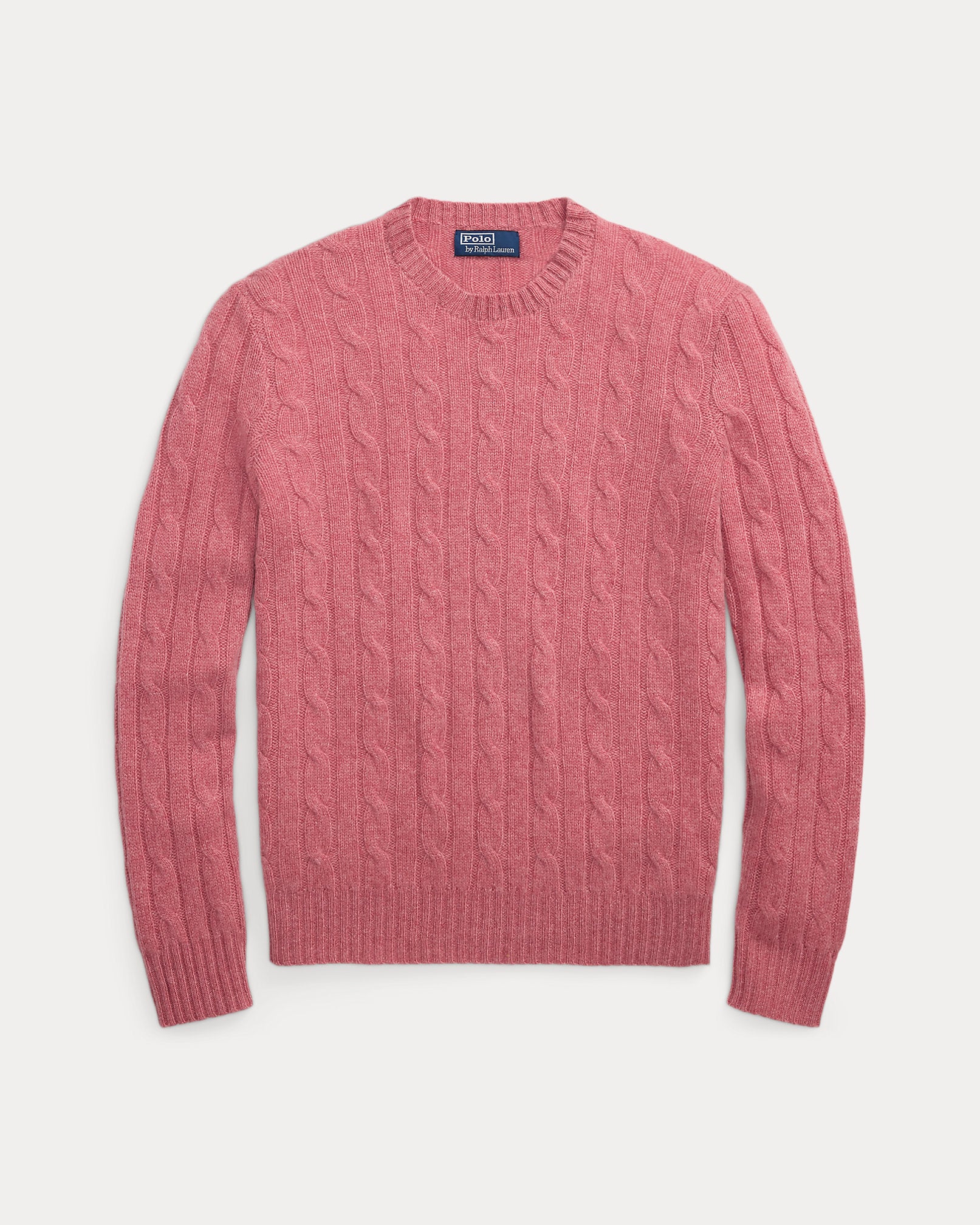 Ralph Lauren Unisex The Iconic Cable-Knit Cashmere Sweater - Strawberry Gelato