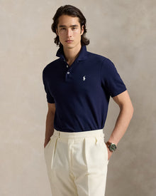 Ralph Lauren Men Custom Slim Fit Stretch Mesh Polo Shirt   -   Refined Navy