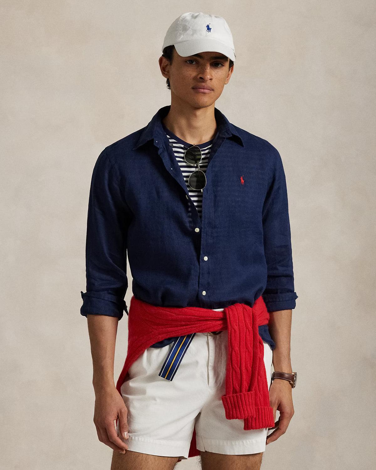 Ralph Lauren Men  Lightweight Linen Shirt – All Fits  -  Newport Navy