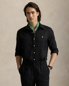 Ralph Lauren Men  Lightweight Linen Shirt – All Fits  -   Polo Black