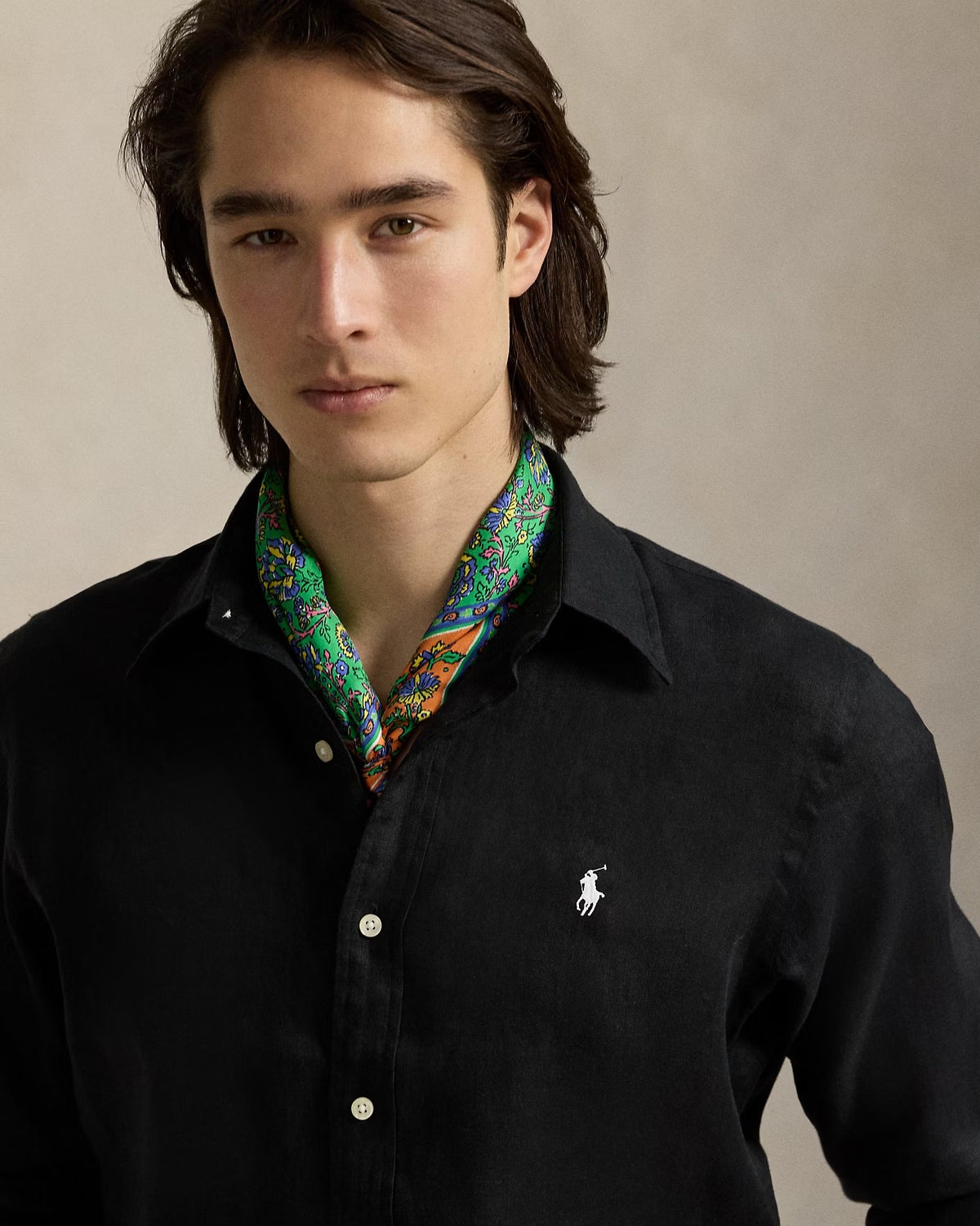 Ralph Lauren Men  Lightweight Linen Shirt – All Fits  -   Polo Black