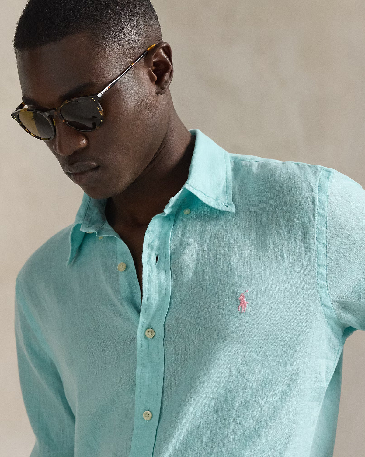 Ralph Lauren Men  Lightweight Linen Shirt – All Fits  -  New Aqua