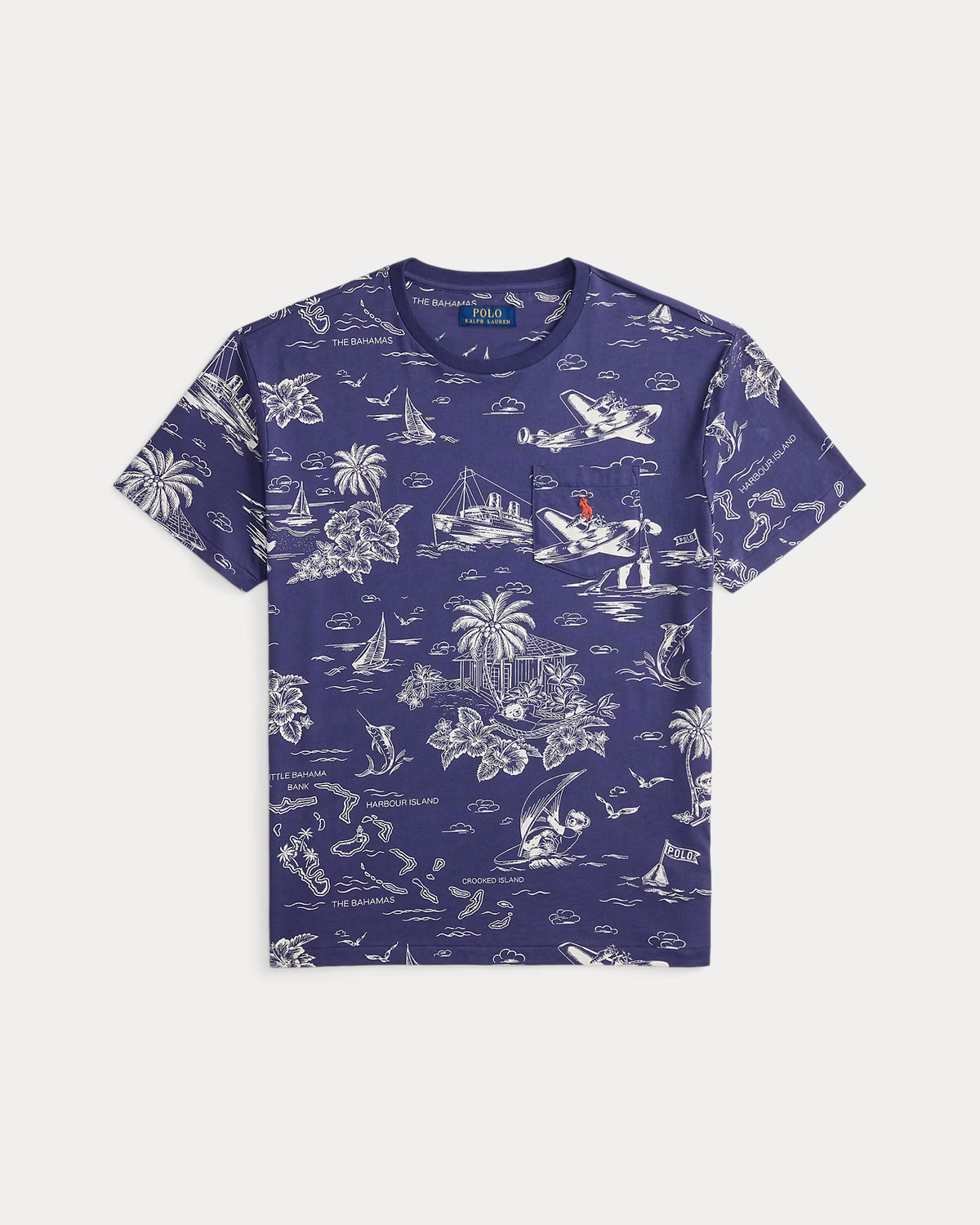 Ralph Lauren Men Classic Fit Polo Bear Jersey T-Shirt  -  Hrbr Island Bear Boathouse