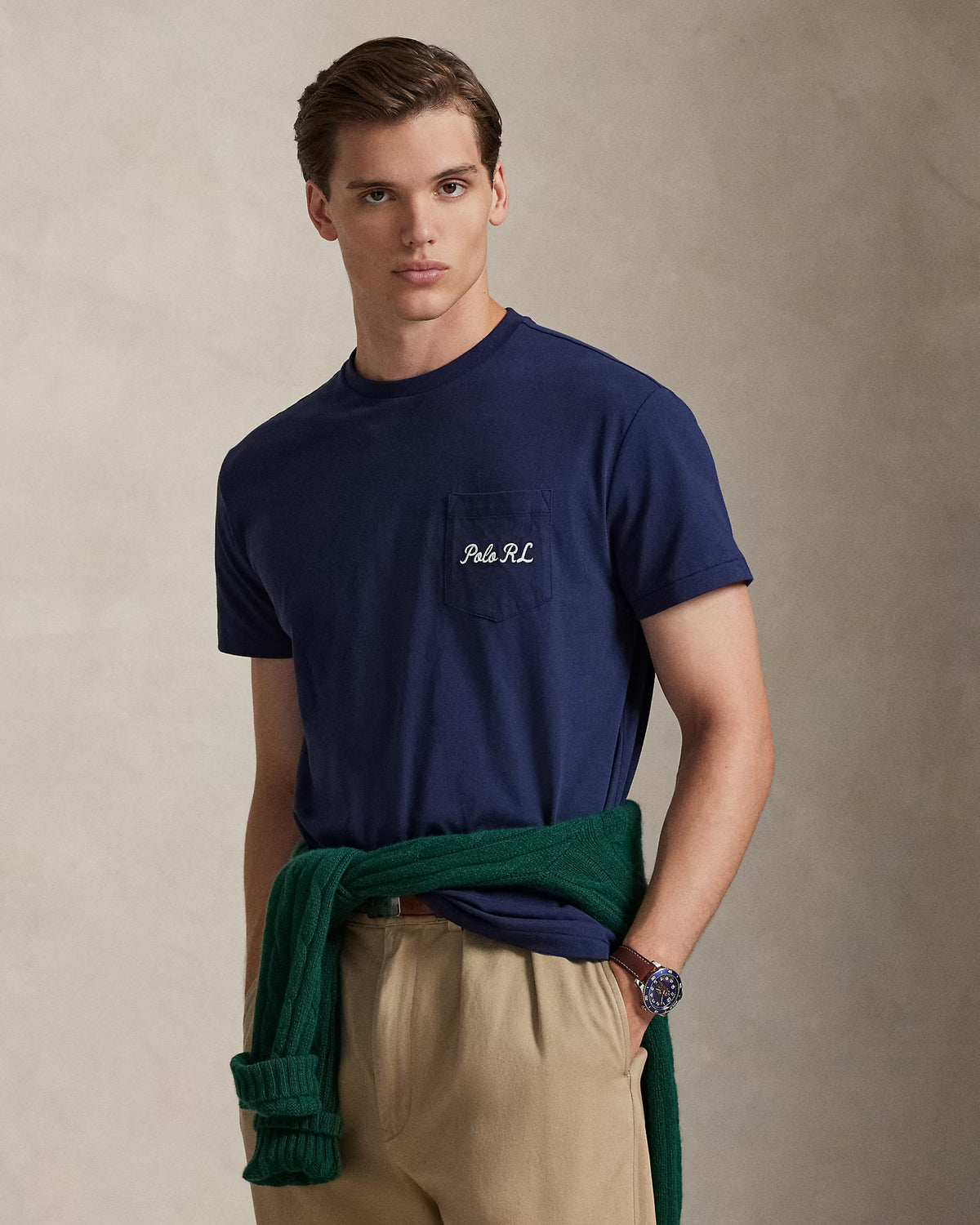 Ralph Lauren Men Classic Fit Polo Bear Jersey T-Shirt  -   Newport Navy Society Bear