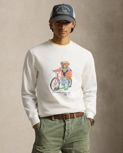 Ralph Lauren Men Polo Bear Fleece Sweatshirt  -  White Summer Bear