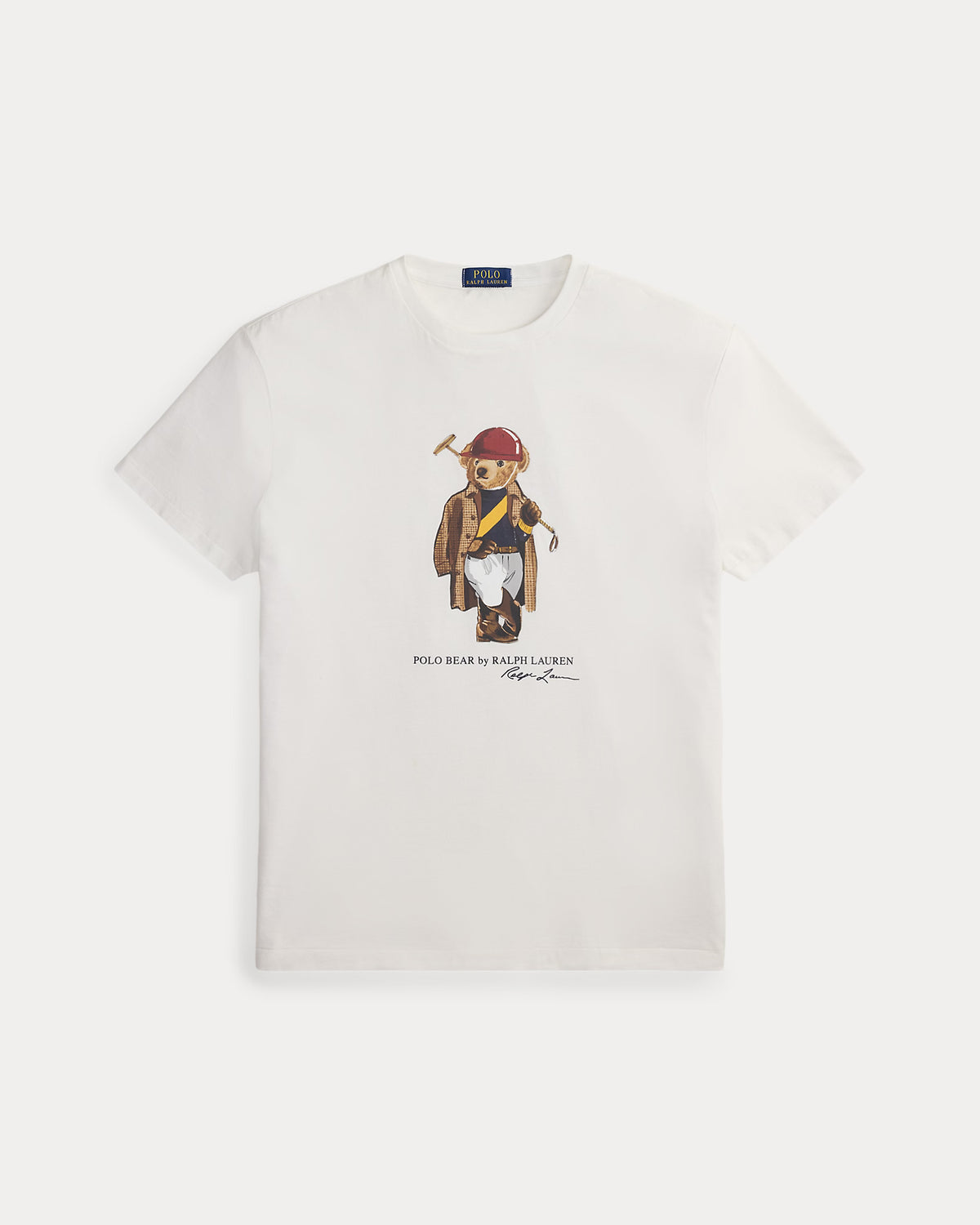 Ralph Lauren Men Classic Fit Polo Bear Jersey T-Shirt  -  White Society Bear