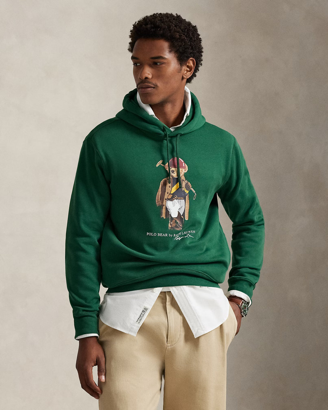 Ralph Lauren Men Polo Bear Fleece Hoodie - New Forest Society Bear