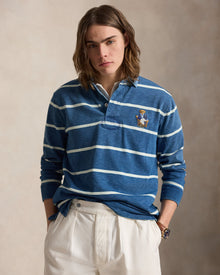 Ralph Lauren Men Classic Fit Polo Bear Rugby Shirt  -  Newport Bear/Indigo