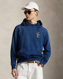 Ralph Lauren Men Polo Bear Indigo Terry Hoodie  -  Newport Bear/Dark Indigo