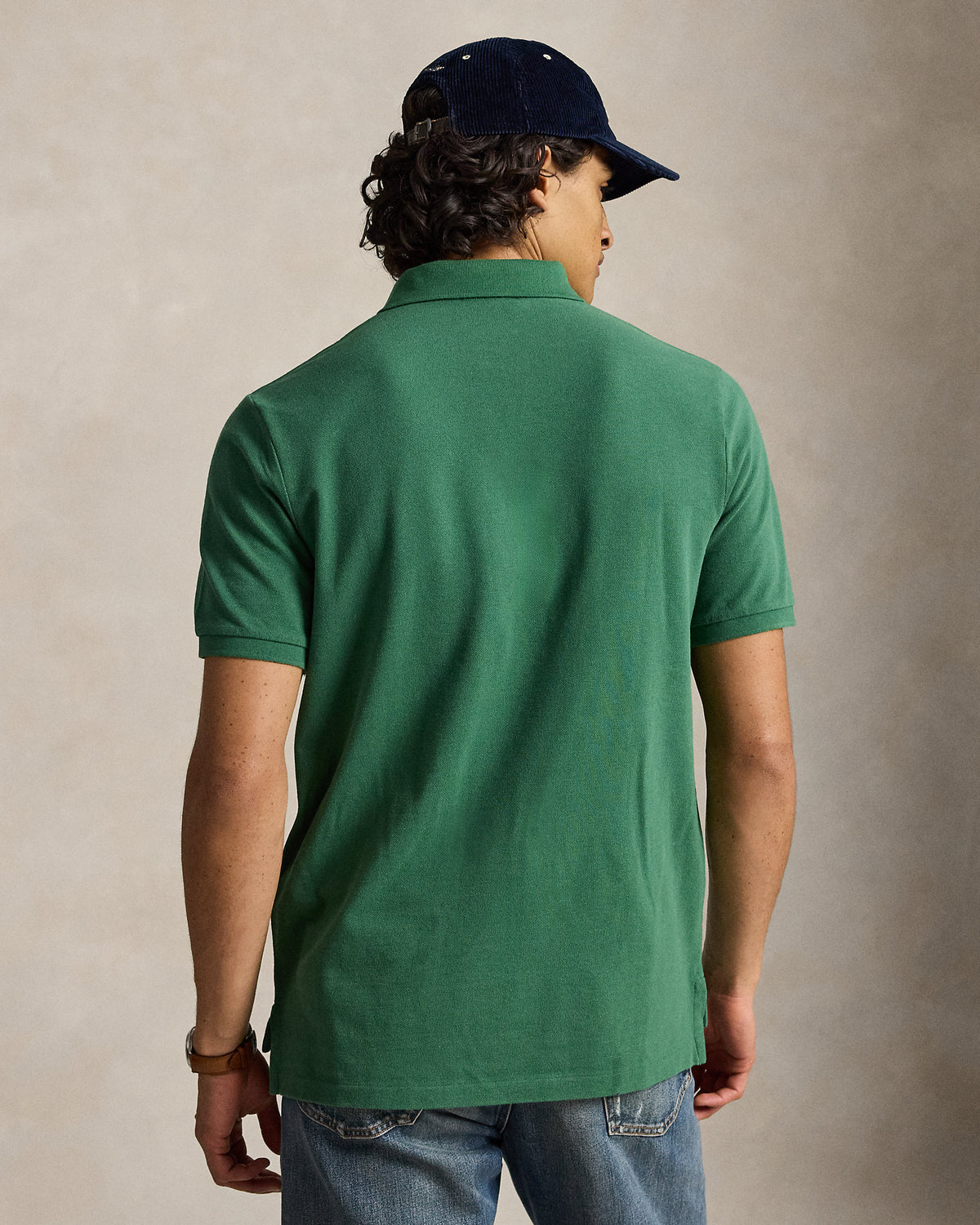 Ralph Lauren Men Classic Fit Polo Bear Mesh Polo Shirt  -  Verano Green Heritage Bear