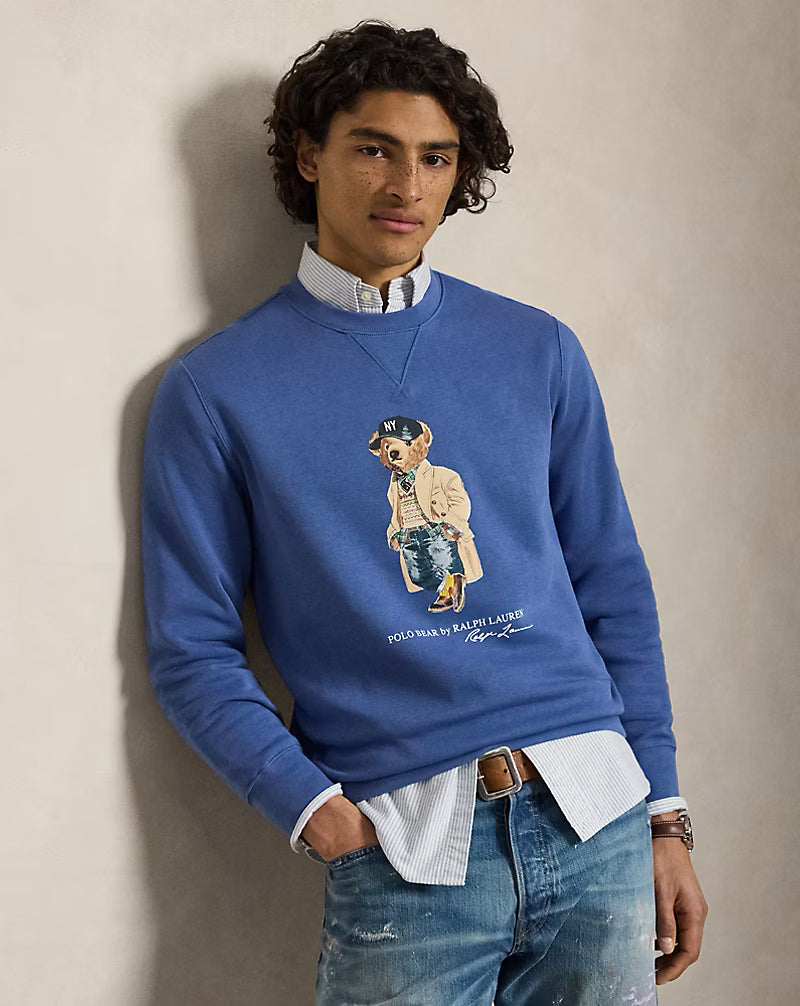 Ralph Lauren Men Polo Bear Fleece Sweatshirt - Bastille Blue