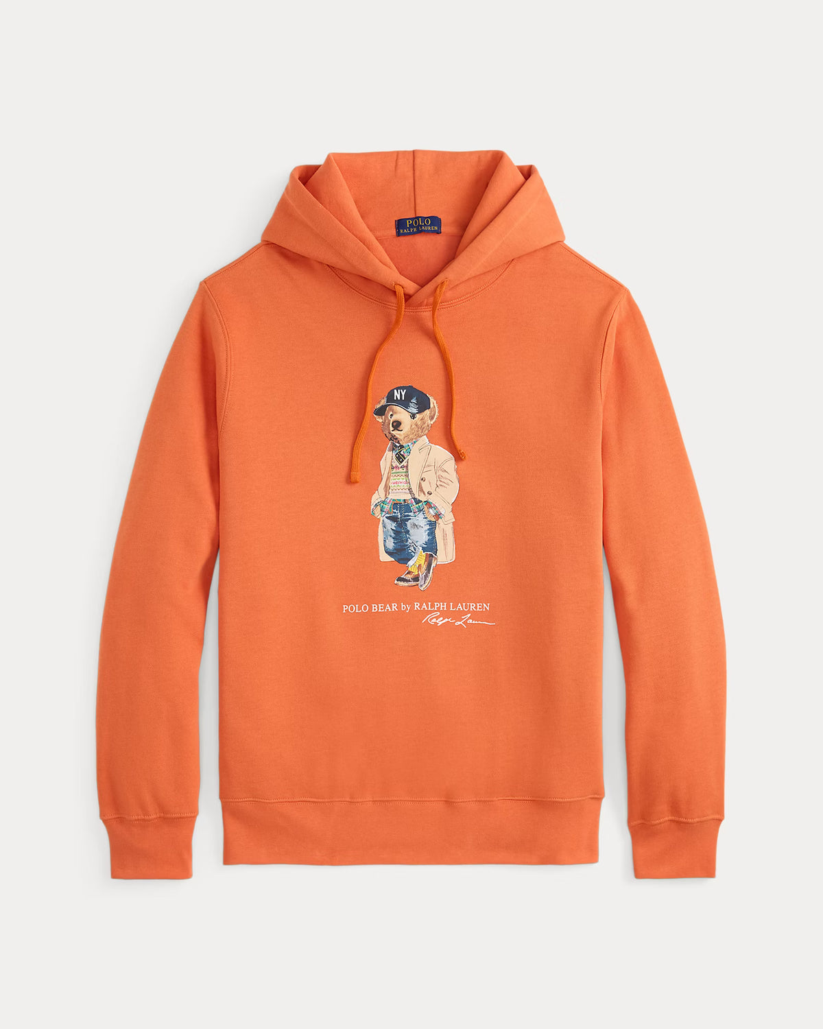 Ralph Lauren Men Polo Bear Fleece Hoodie  -  Solar Sky Heritage Bear