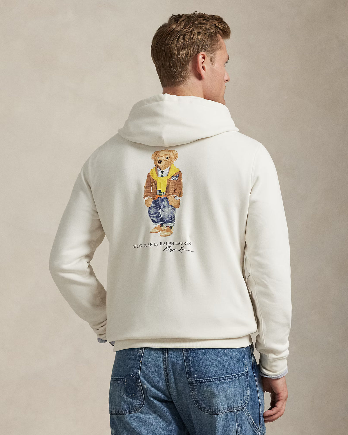 Ralph Lauren Men Polo Bear Fleece Hoodie -  Nevis/Heritage Bear