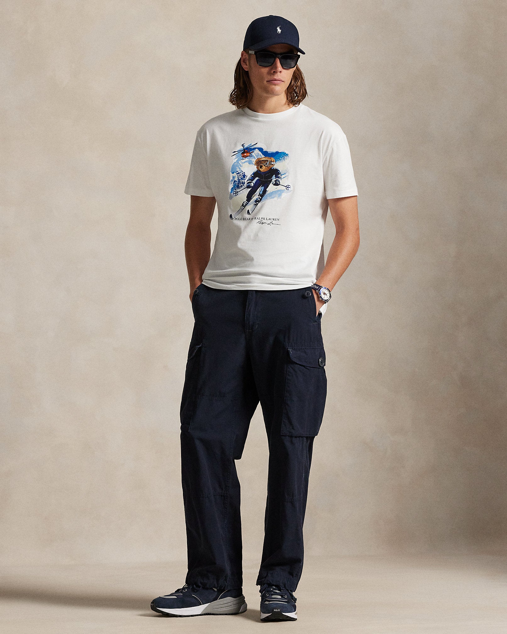 Ralph Lauren Classic Fit Polo Bear Jersey T-Shirt-White/Active Bear