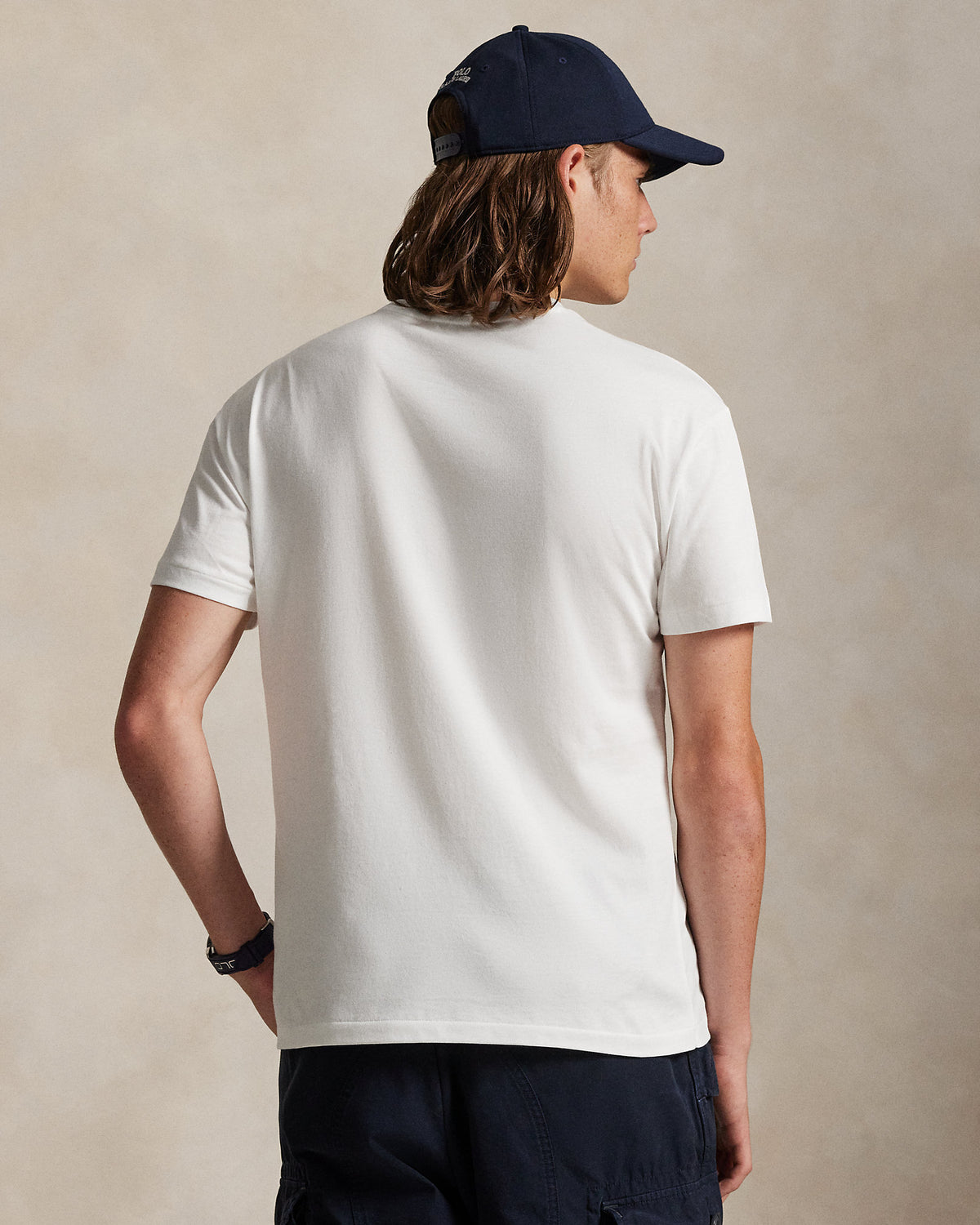 Ralph Lauren Men Classic Fit Polo Bear Jersey T-Shirt  -  White/Active Bear
