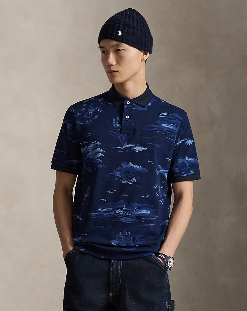 Ralph Lauren Men Classic Fit Polo Bear Mesh Polo Shirt - Spy Bear