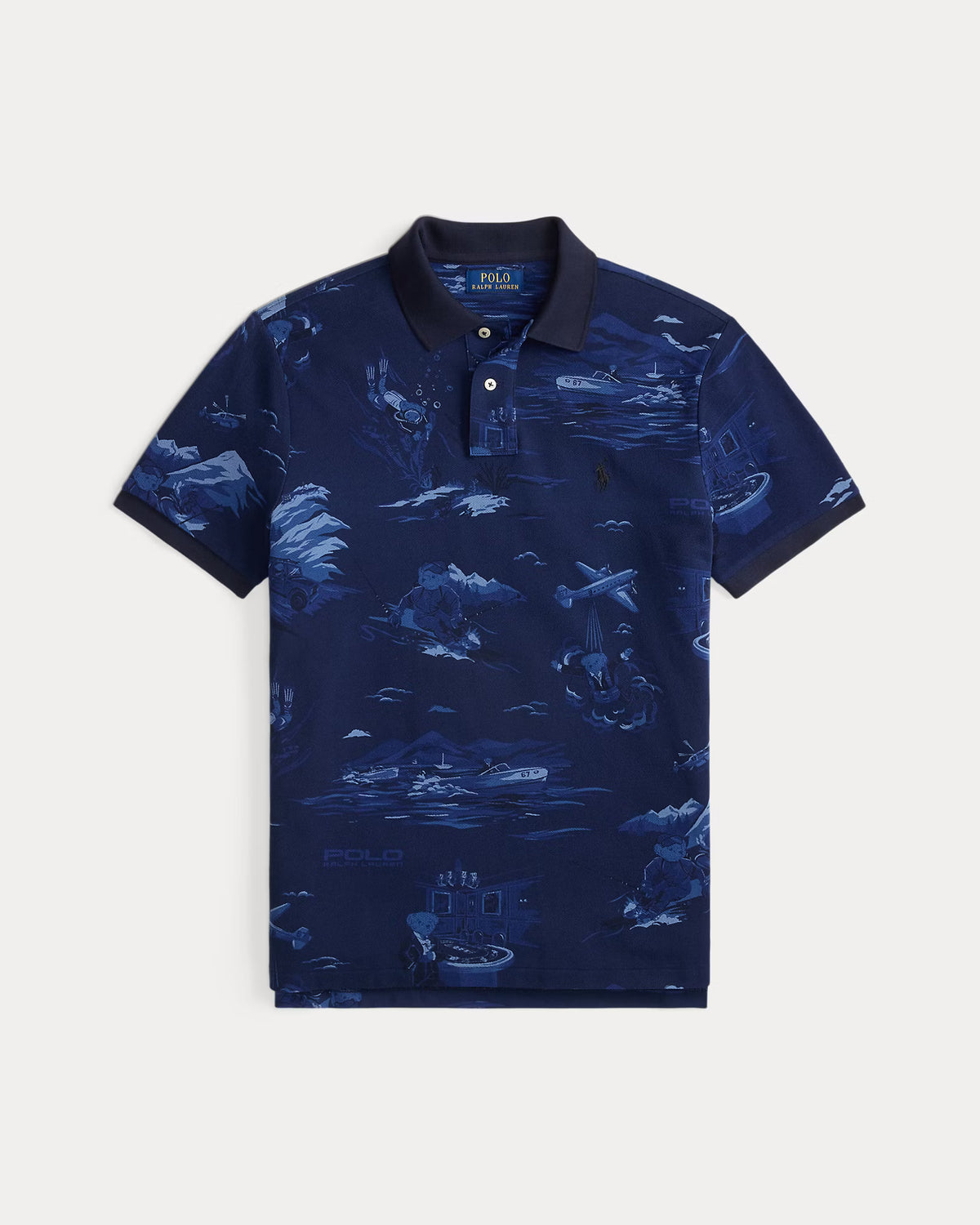Ralph Lauren Men Classic Fit Polo Bear Mesh Polo Shirt - Spy Bear