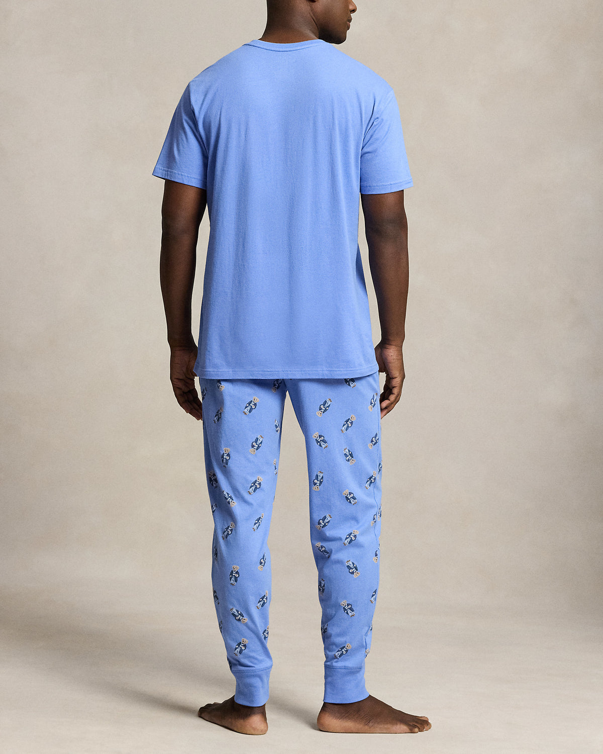 Ralph Lauren Men Polo Bear Cotton Jersey Sleep Set  -  Harbor Island Blue