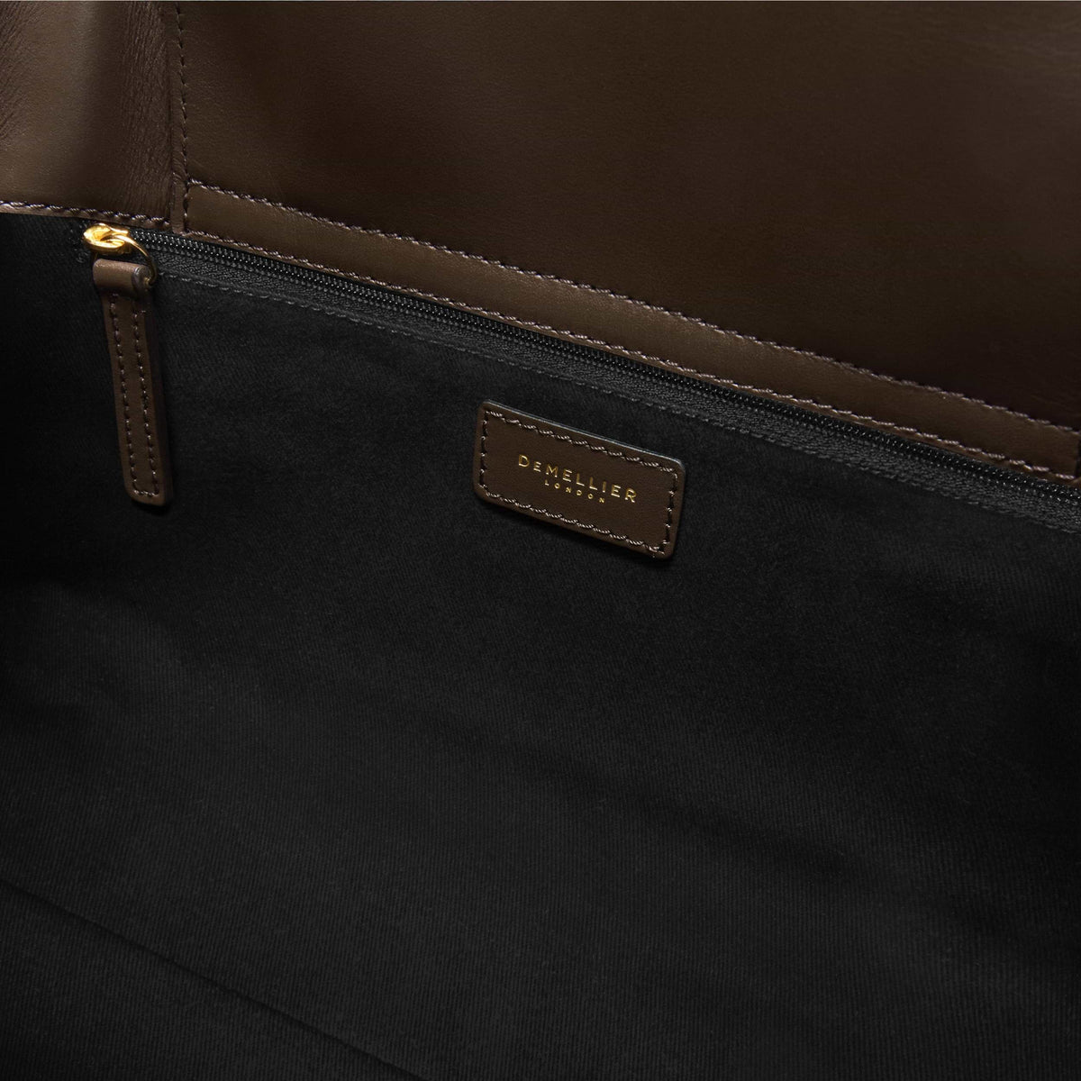 DeMellier The Midi Hudson-Salt & Pepper Canvas Mocha Smooth