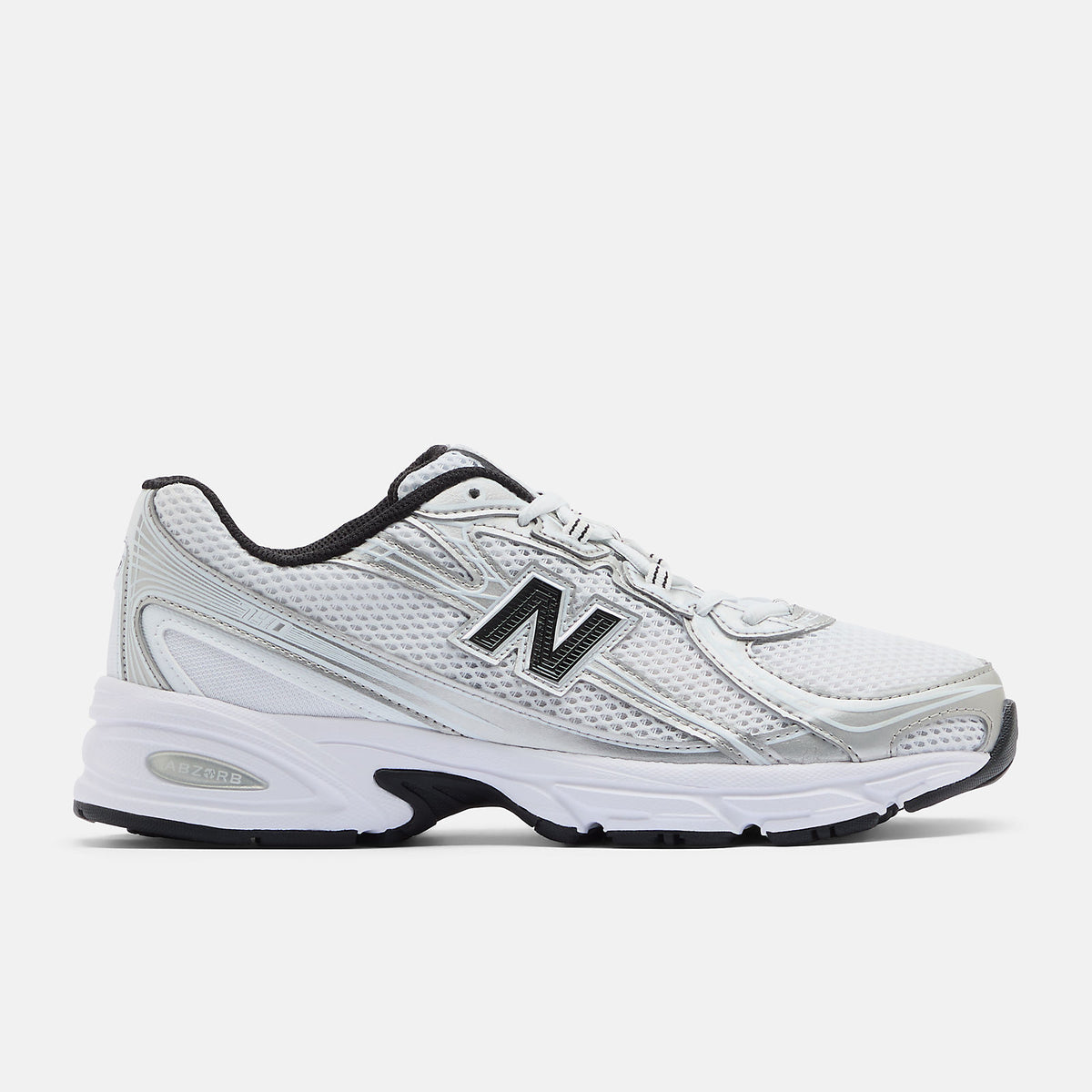 New Balance Unisex 740  -  WHITE with Metallic Silver and Black -  U740NW2
