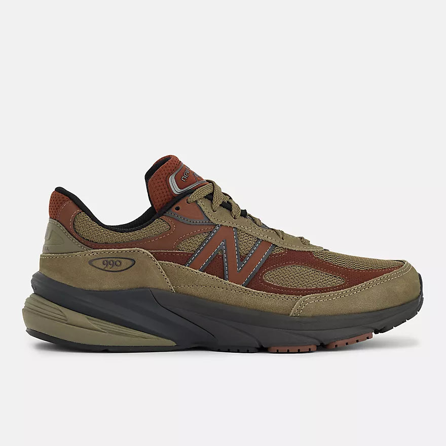 New Balance Made in USA 990v6  -  Dark Camo with Rich Oak and Black Cement  -   U990CA6