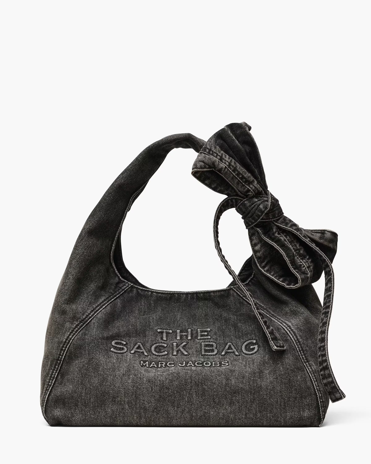 Marc Jacobs The Bow Denim Sack Bag-Medium Black Wash