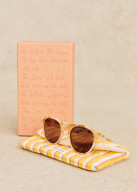 Sezane Penelope Sunglasses  Yellow Tortoiseshell