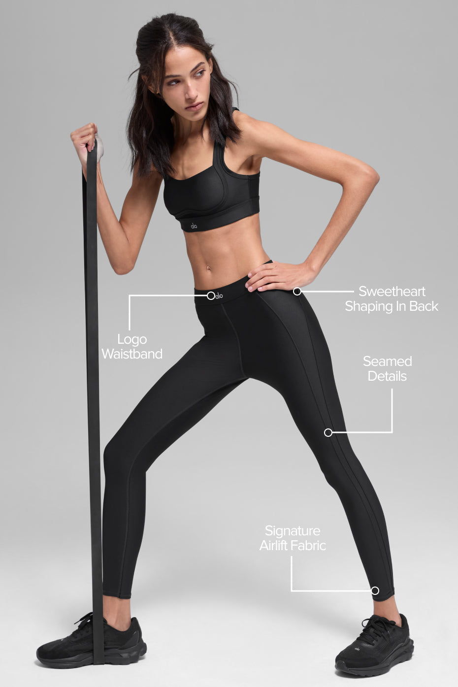 Alo Yoga Airlift High-Waist Ignite 7/8 Legging-Black