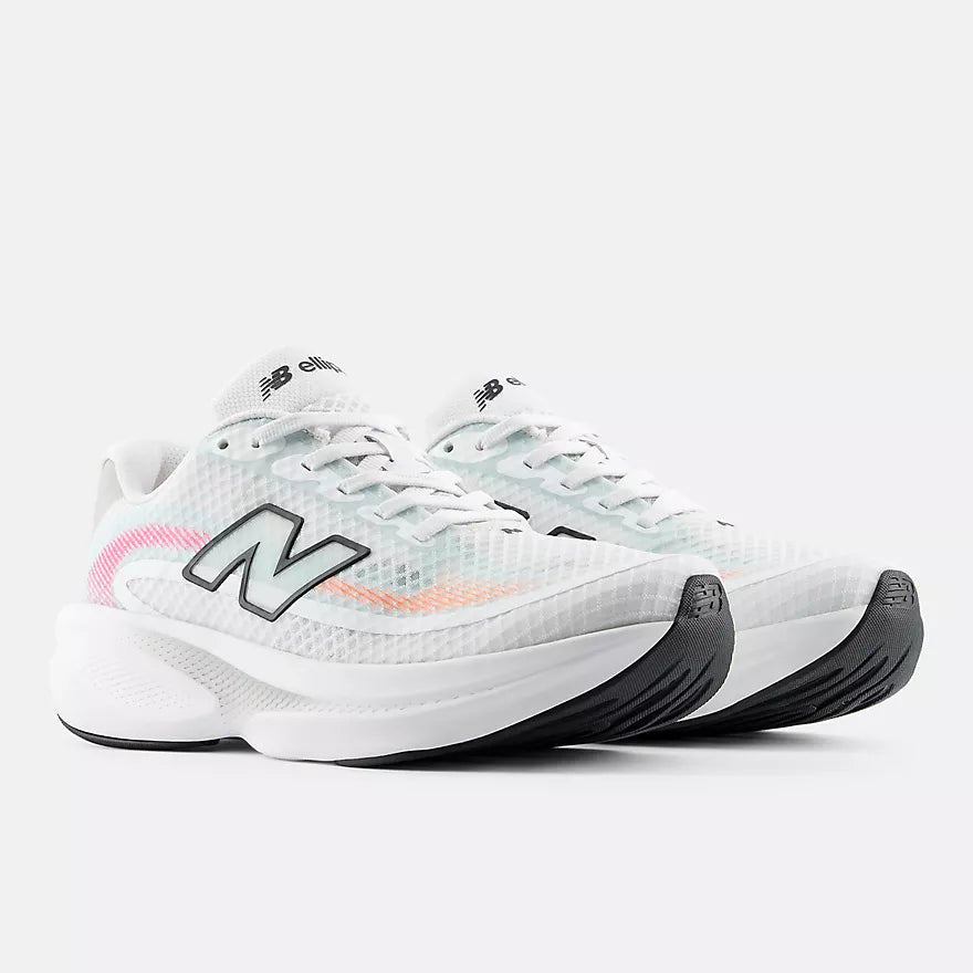 New Balance Women's Ellipse Breathe -  WHITE with BLACK and GLINT BLUE  -   WELPS7UG