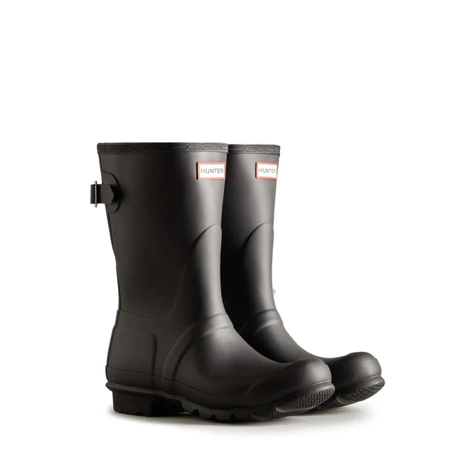 Hunter Women's Original Back Adjustable Short Rain Boots - Black