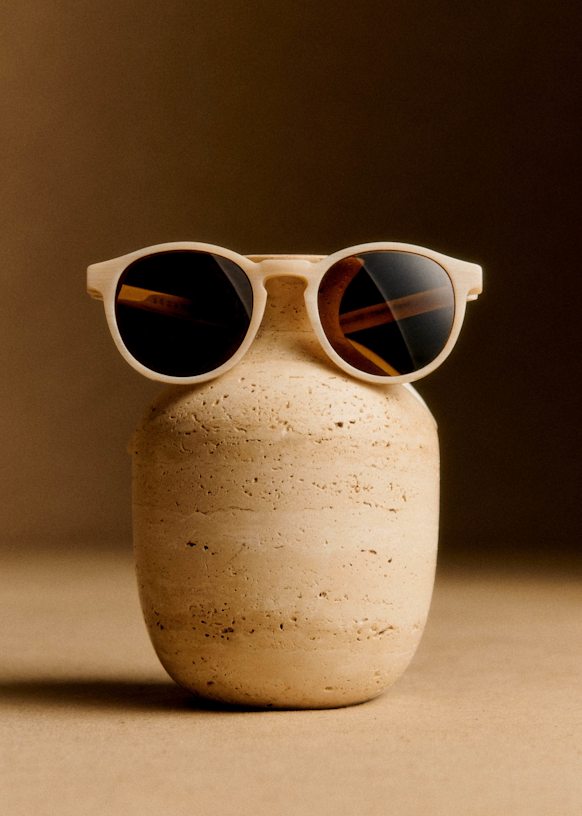 Sezane Penelope Sunglasses  Ecru