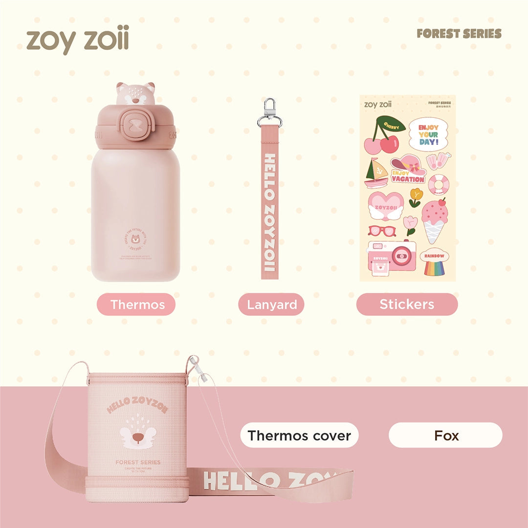 Zoyzoii - Forest Series Thermos Bottle 450ml: Fox