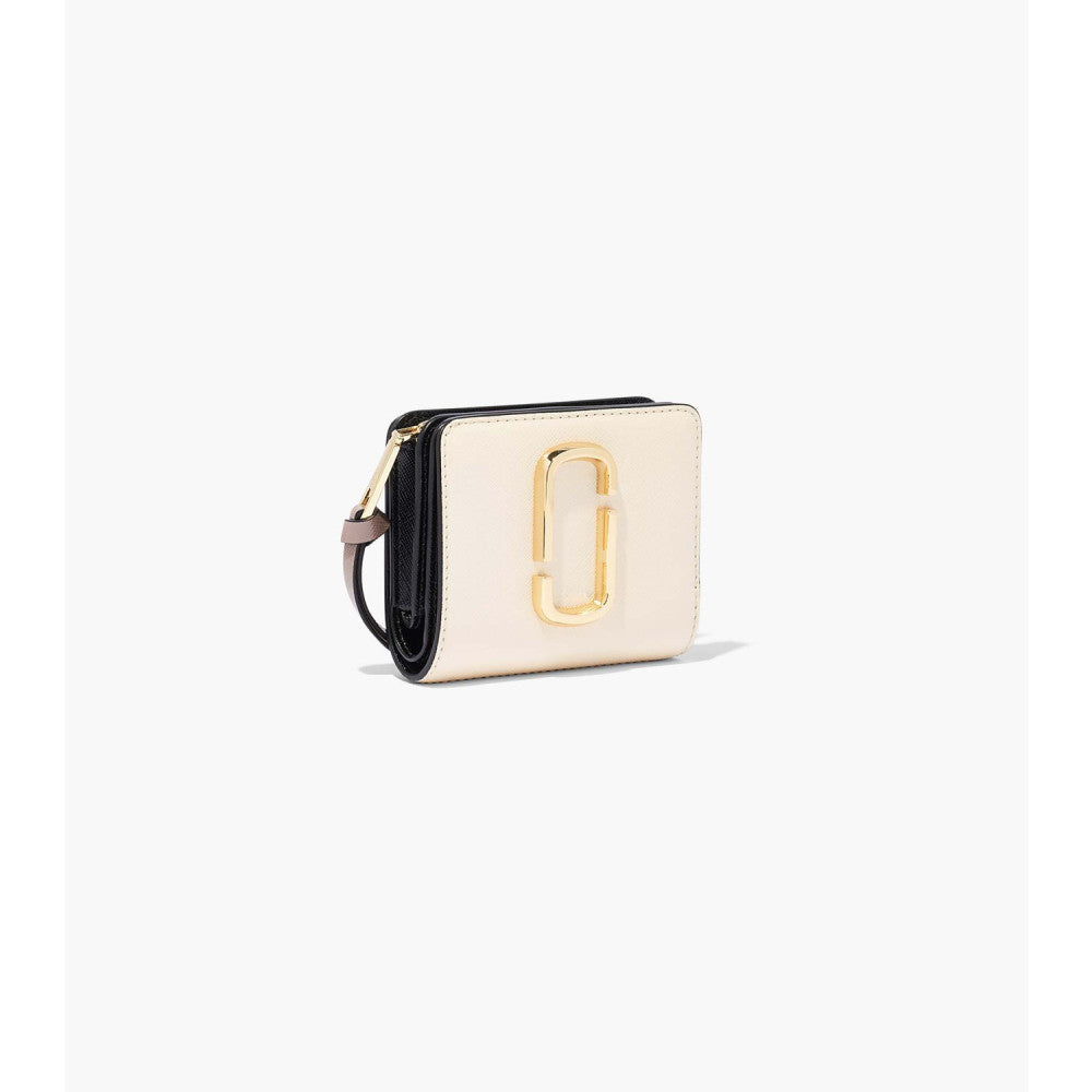 Marc Jacobs The Snapshot Mini Compact Wallet New Cloud White Multi  / Deri Cüzdan
