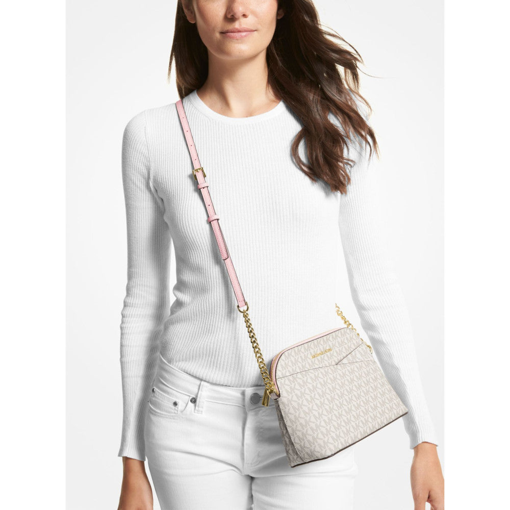 Michael Kors Jet Set Travel Medium Logo Dome Crossbody Bag Kadın Çanta