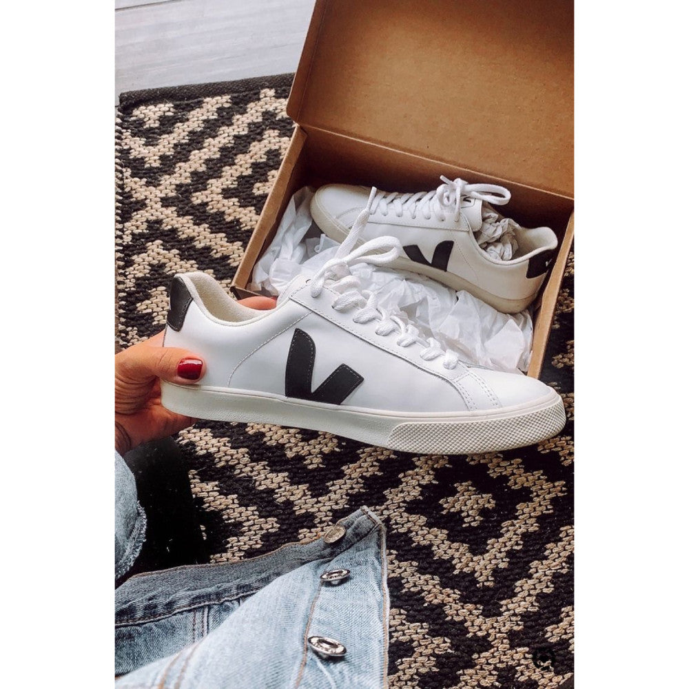 Veja Esplar Black Logo Kadın Deri Sneaker