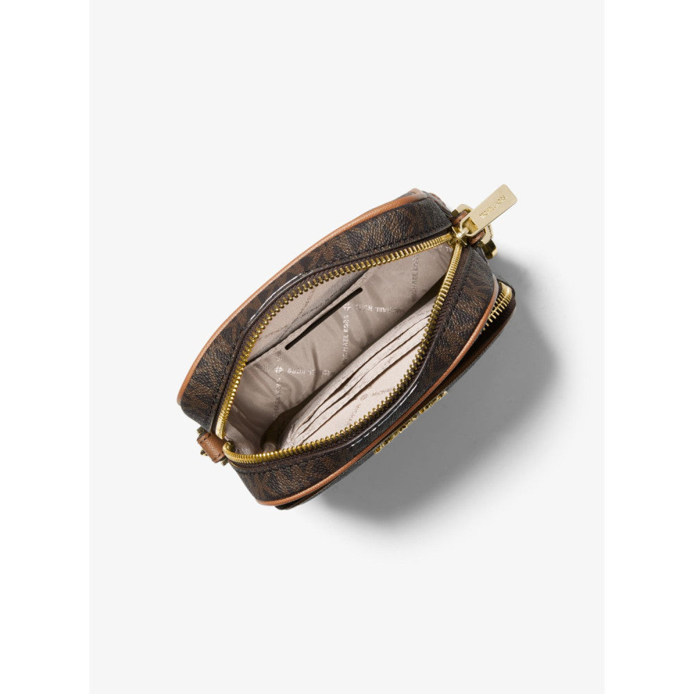 Michael Kors Jet Set Travel Medium Logo Crossbody Bag Brown