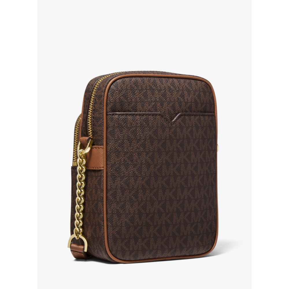 Michael Kors Jet Set Travel Medium Logo Crossbody Bag Brown