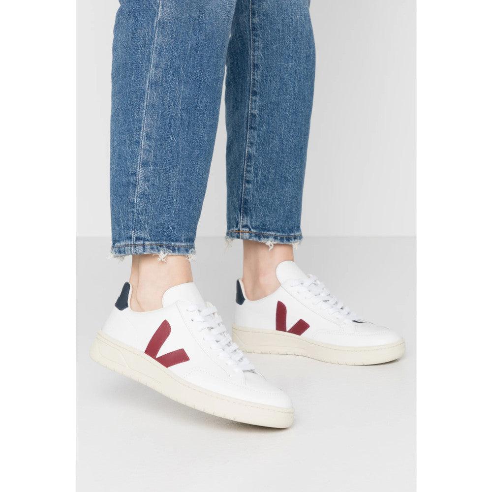 Veja V12 Extra White Marsala Nautico Unisex Deri Sneaker