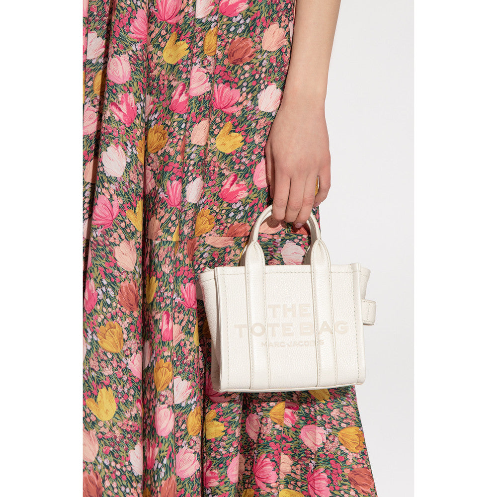 Marc Jacobs The Leather Crossbody Tote Bag - Cotton/ Silver