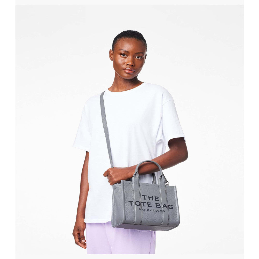 Marc Jacobs The Leather Small Tote Wolf Grey - HEMEN TESLİMDE