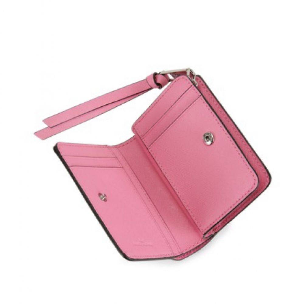 Marc Jacobs The Snapshot Pink Tie Dye Mini Compact  Deri Cüzdan - HEMEN TESLİMDE