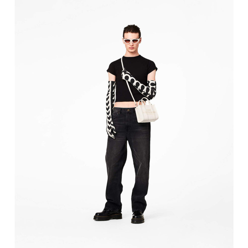 Marc Jacobs The Leather Crossbody Tote Bag - Cotton/ Silver  - HEMEN TESLİMDE
