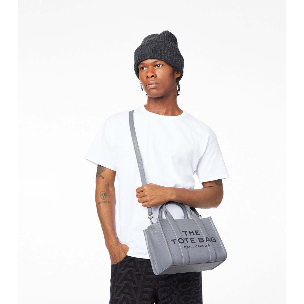 Marc Jacobs The Leather Small Tote Wolf Grey - HEMEN TESLİMDE