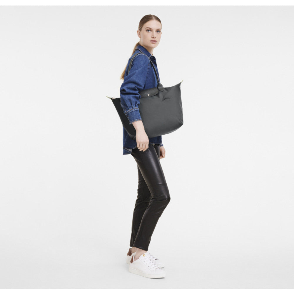 Longchamp Le Pliage Green L Tote Bag Graphite - Hemen Teslimde