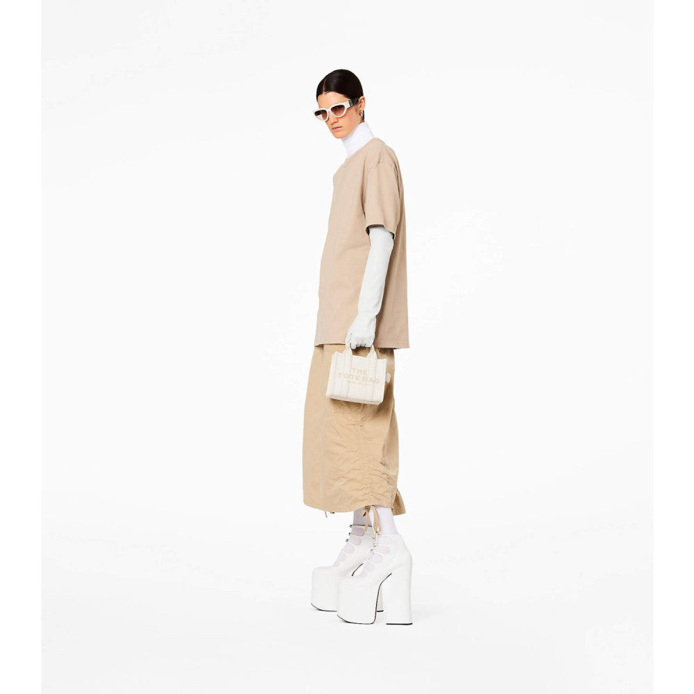 Marc Jacobs The Leather Crossbody Tote Bag - Cotton/ Silver  - HEMEN TESLİMDE