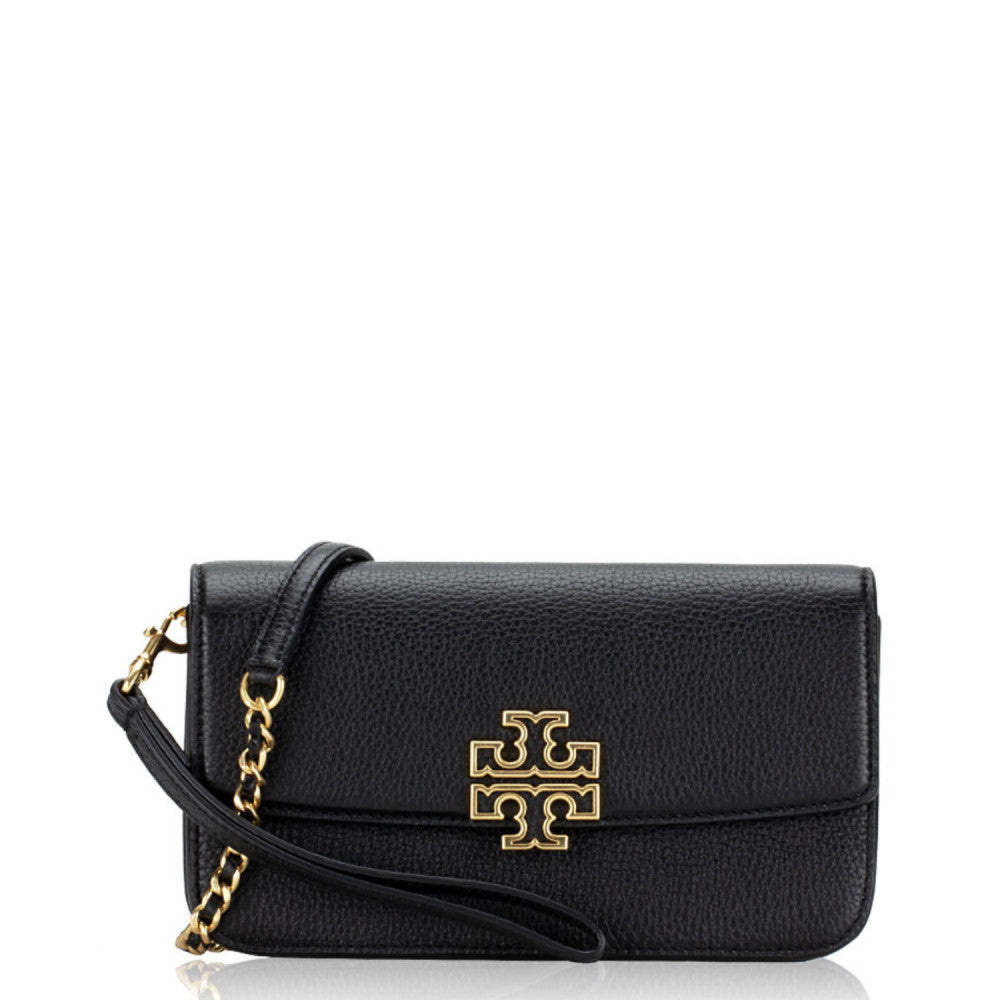 Tory Burch Britten Chain Convertible Wallet With Wristlet Black Kadın Deri Çanta
