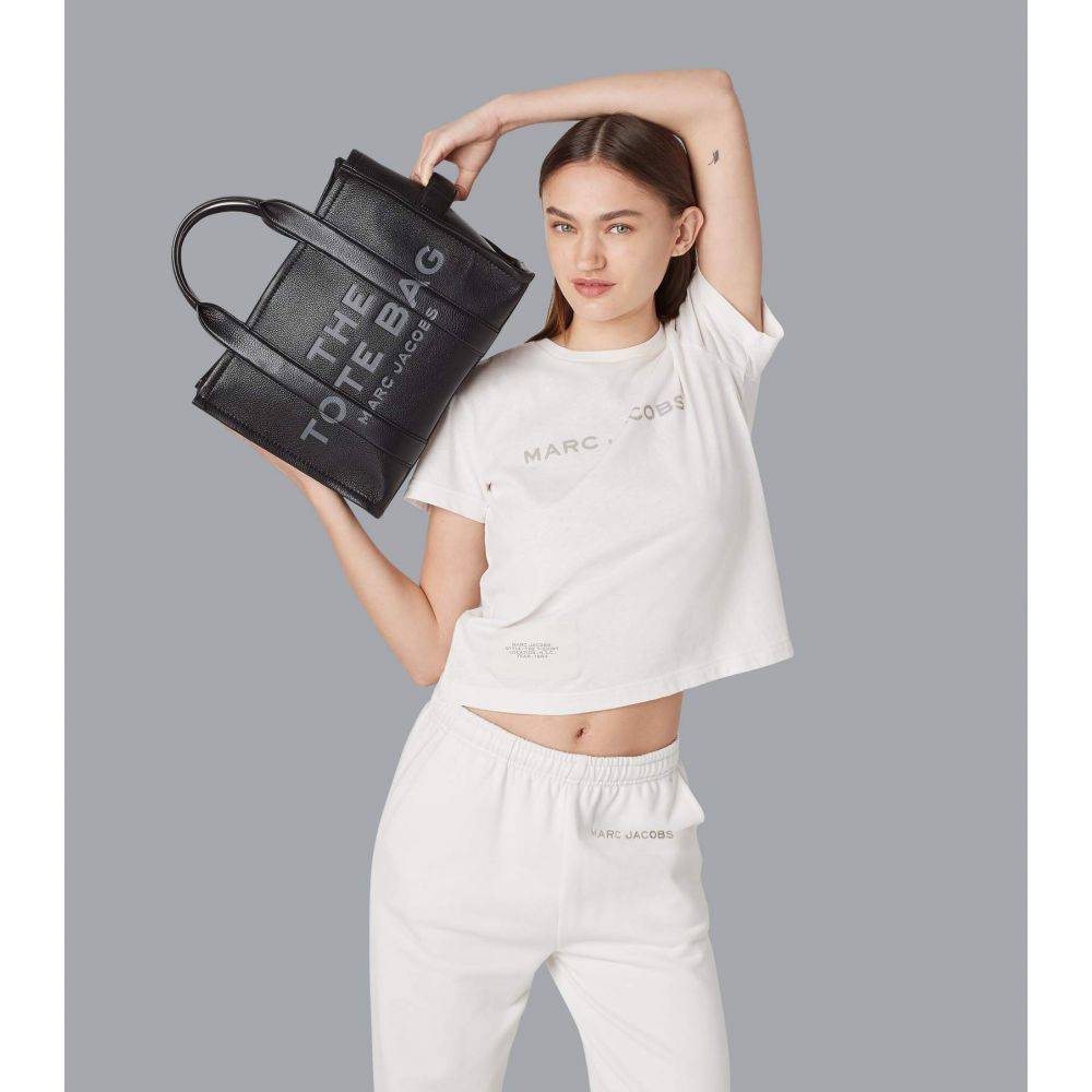 Marc Jacobs The Leather Medium Tote Bag - Black